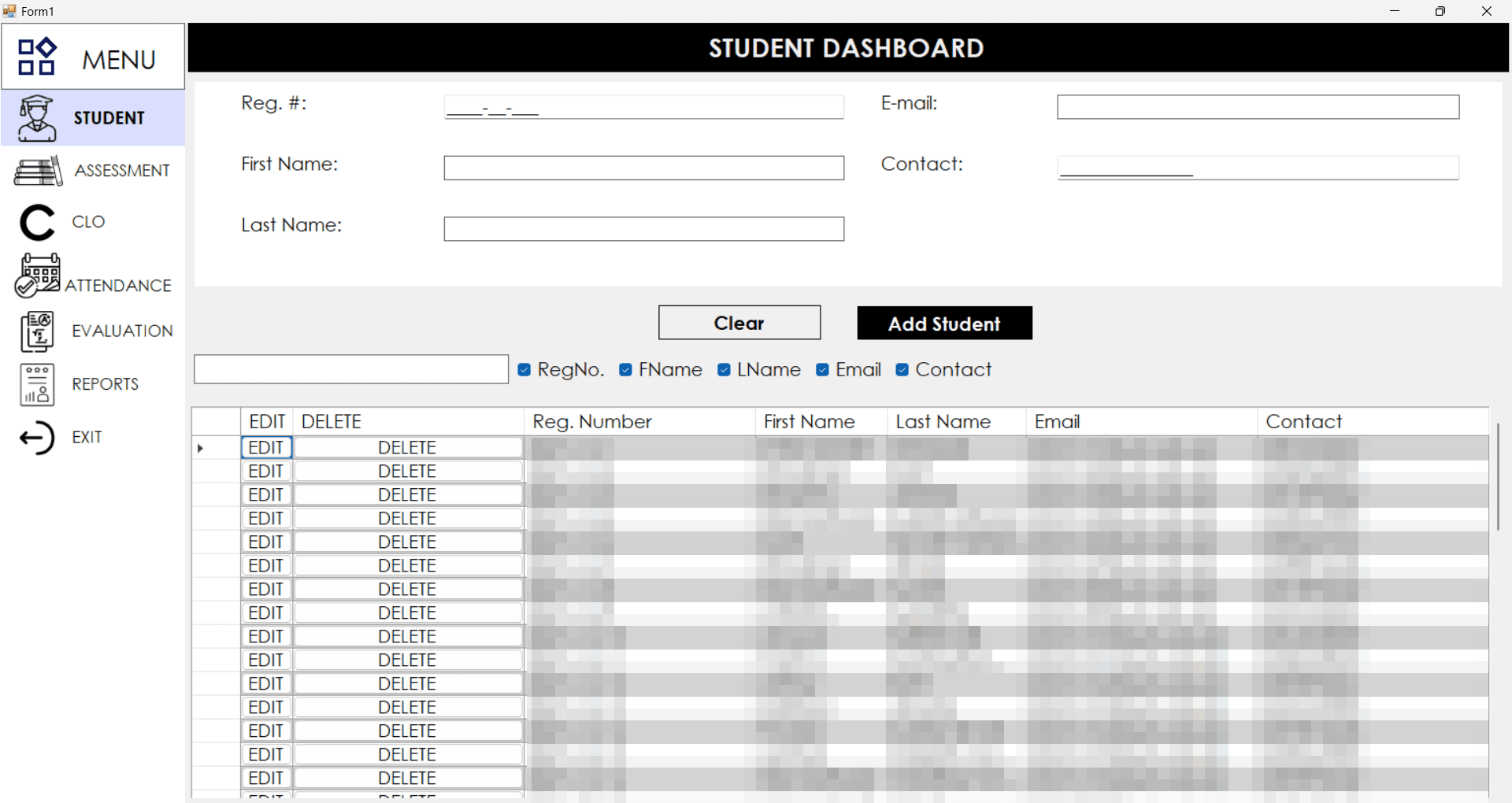 Evaluation Management System screenshot 2