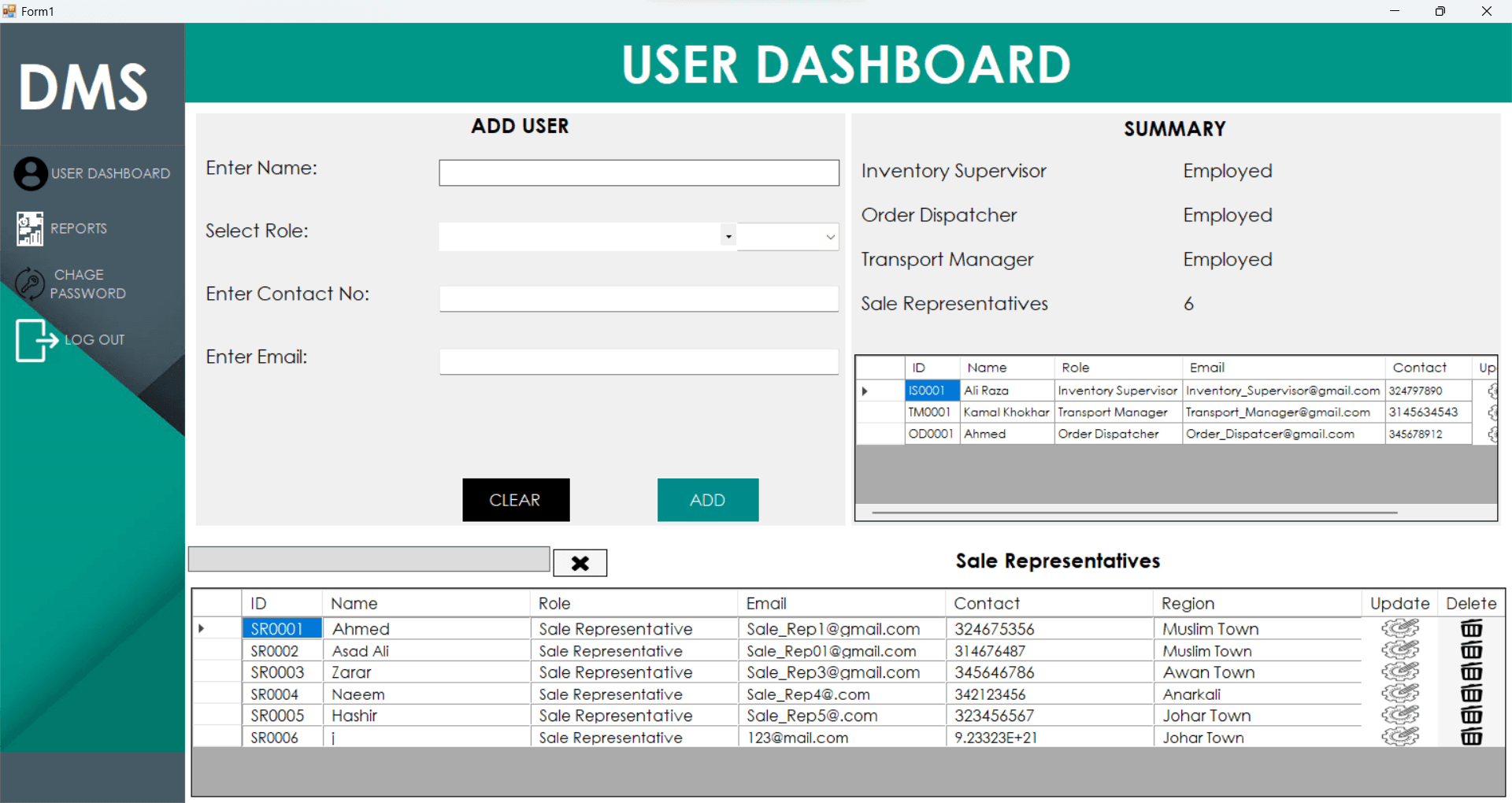 Distribution Management System screenshot 1